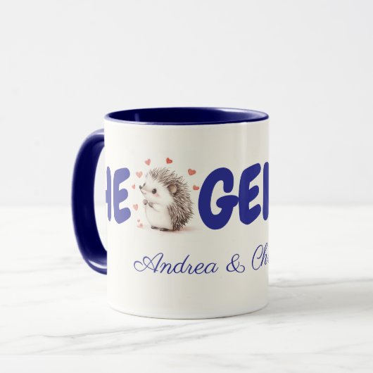 Hedgehugs! Igel Kaffee-Tasse, Tee-Tasse Tasse (Vorderseite Links)