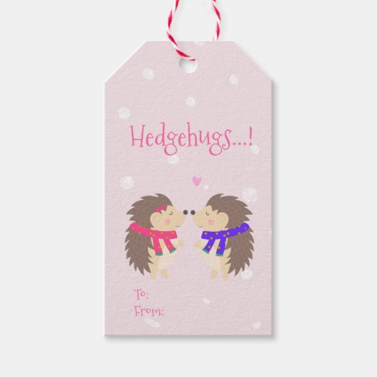 Hedgehugs! Niedlicher Igel Geschenkanhänger (Vorderseite)