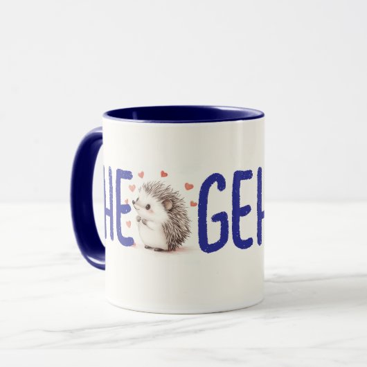 Hedgehugs! Niedlicher Igel Kaffee Tasse, Tee Tasse (Vorderseite Links)