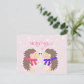 Hedgehugs! Niedlicher Igel Weihnachten (Stehend Vorderseite)