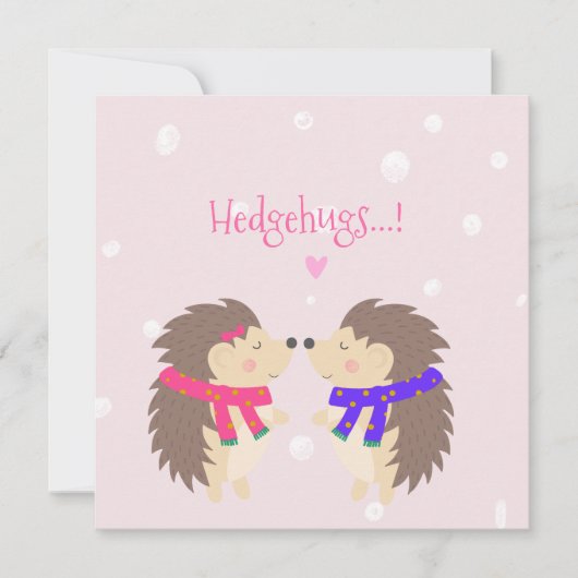 Hedgehugs! Niedlicher Igel Weihnachten (Vorderseite)