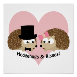 Hedgehugs und Kisses Igel Couple Poster