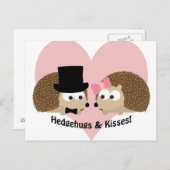 Hedgehugs und Kisses Igel Couple Postkarte (Vorne/Hinten)