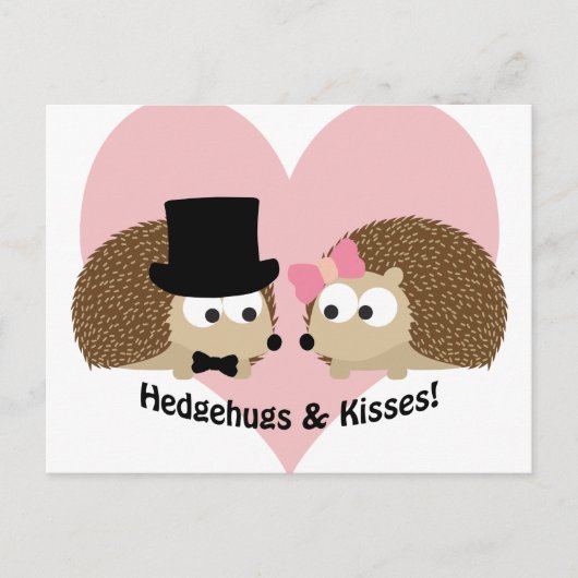 Hedgehugs und Kisses Igel Couple Postkarte (Vorderseite)
