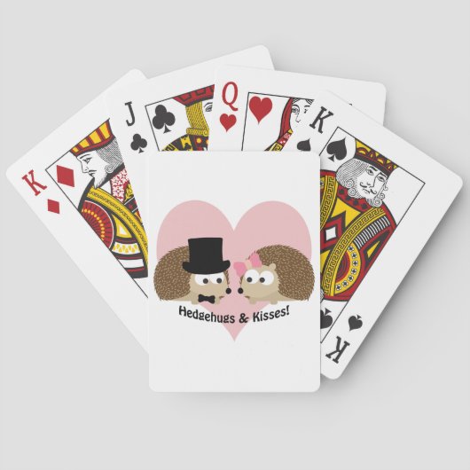 Hedgehugs und Kisses Igel Couple Spielkarten (Rückseite)
