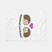 Hedgehugs und Kisses Igel Liebe Fleecedecke (Vorderseite (Horizontal))