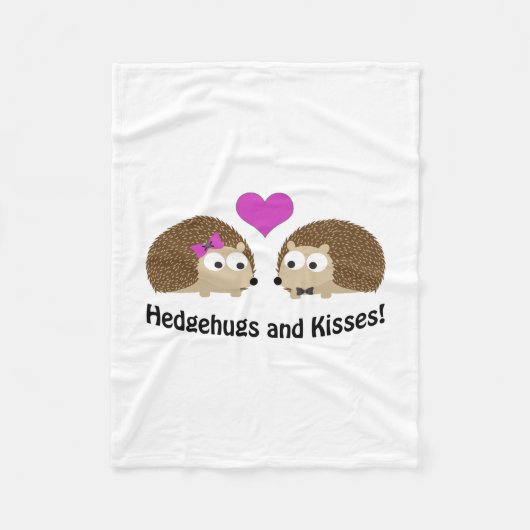 Hedgehugs und Kisses Igel Liebe Fleecedecke (Vorderseite)