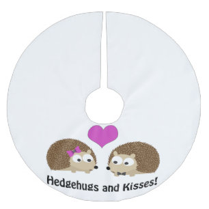 Hedgehugs und Kisses Igel Liebe Polyester Weihnachtsbaumdecke