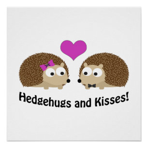 Hedgehugs und Kisses Igel Liebe Poster