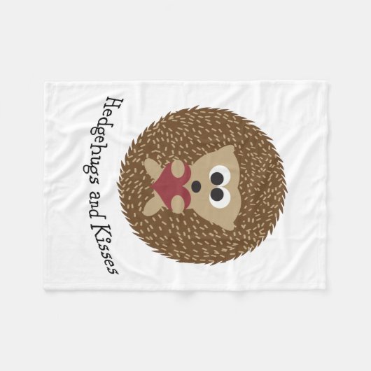 Hedgehugs und Kuss-Igel Fleecedecke (Vorderseite (Horizontal))