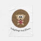 Hedgehugs und Kuss-Igel Fleecedecke (Vorderseite)