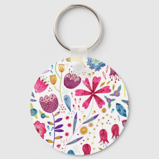 Hedgerow-Blume Schlüsselanhänger (Vorderseite)