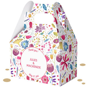 Hedgerow Blume Wasserfarbenhochzeit Geschenkschachtel