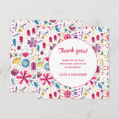 Hedgerow Blume Watercolor Wedding Danke Card (Vorne/Hinten)