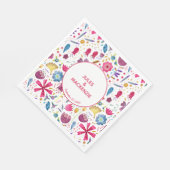 Hedgerow Wilde Blume Wasserfarbe Serviette (Ecke)