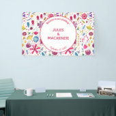 Hedgerow Wilde Blume Wasserfarbenhochzeit Banner (Messeveranstaltung)