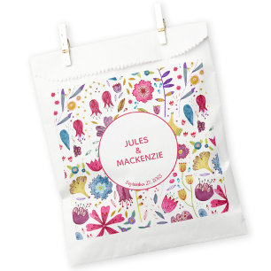 Hedgerow Wilde Blume Wasserfarbenhochzeit Geschenktütchen