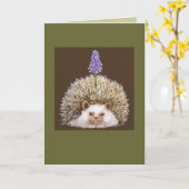 Hedghog mit Traubenhyakinth-Karte Karte (Gelbe Blume)