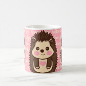 Hedgie Liebe Niedlicher Igel mit rosafarbenem Herz Kaffeetasse (Mittel)