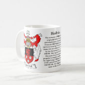 Hedrick, der Ursprung, die Bedeutung und das Kaffeetasse (Vorderseite Links)