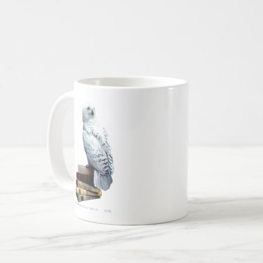 Hedwig auf Bücher Kaffeetasse (Vorderseite Links)