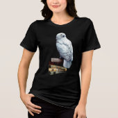 Hedwig auf Bücher Tri-Blend Shirt (Vorderseite)