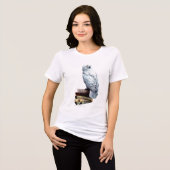 Hedwig auf Bücher Tri-Blend Shirt (Vorderseite voll)