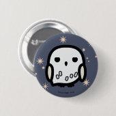 Hedwig Cartoon Character Art Button (Vorne & Hinten)