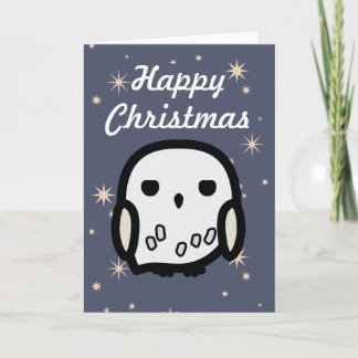 Hedwig Cartoon Character Art Christmas Feiertagskarte
