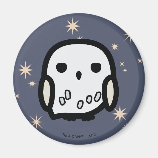 Hedwig Cartoon Character Art Magnet (Vorne)
