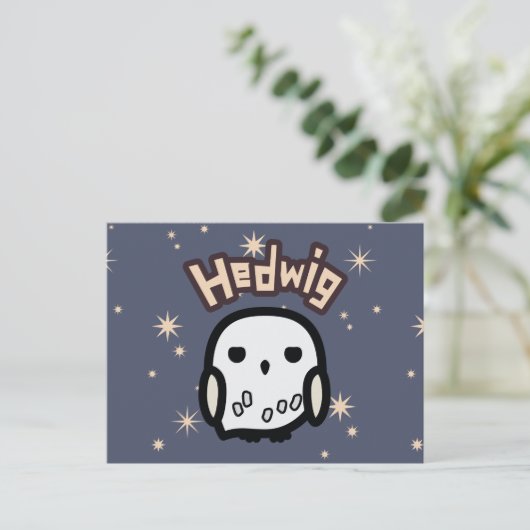 Hedwig Cartoon Character Art Postkarte (Stehend Vorderseite)