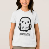 Hedwig Cartoon Character Art Tri-Blend Shirt (Vorderseite)