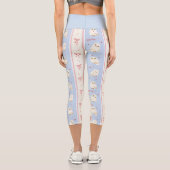 Hedwig-Eulenpost-Streifenmuster Capri Leggings (Rückseite)
