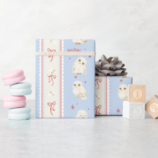 Hedwig-Eulenpost-Streifenmuster Geschenkpapier