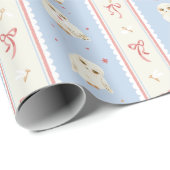 Hedwig-Eulenpost-Streifenmuster Geschenkpapier (Rolleneckpunkt)