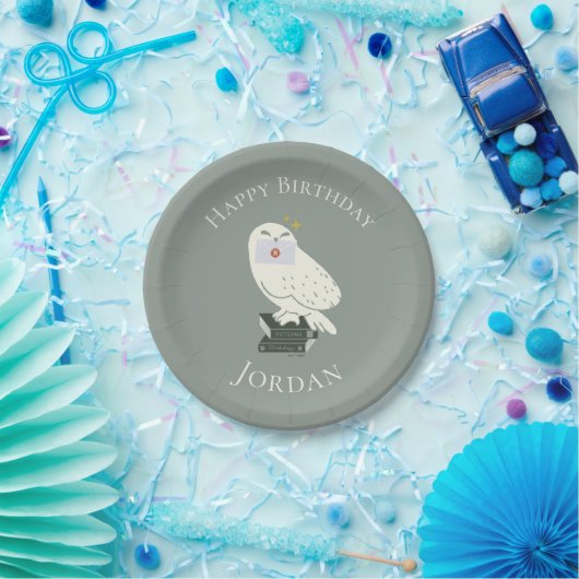 Hedwig mit Brief Skizze mit Launen Pappteller (Party)