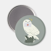 Hedwig mit Brief Skurrile Zeichnung Magnet (Vorderseite/Rückseite)