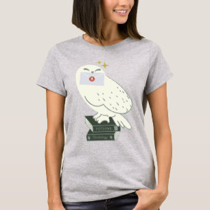 Hedwig mit Brief Skurrile Zeichnung T-Shirt