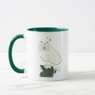 Hedwig mit Brief Skurrile Zeichnung Tasse
