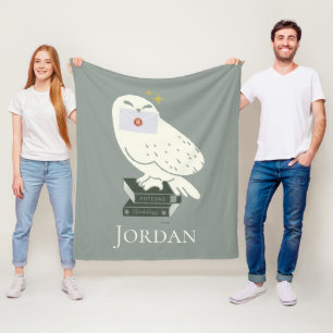Hedwig mit Brief Whimsical-Zeichnung Fleecedecke