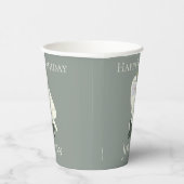 Hedwig mit Brief Whimsical-Zeichnung Pappbecher (Rechts)
