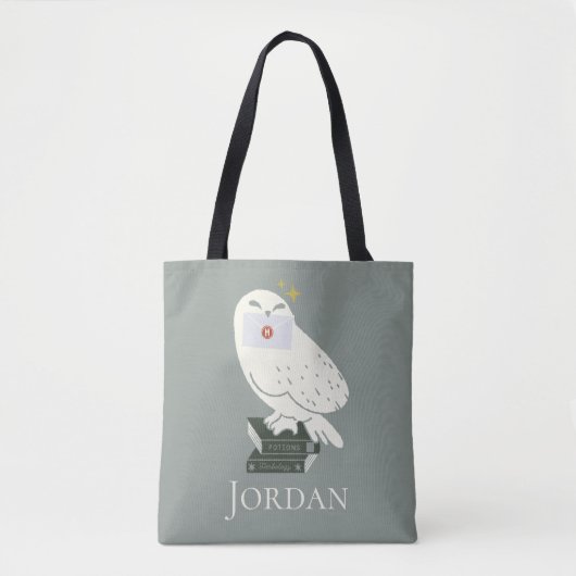 Hedwig mit Brief Whimsical-Zeichnung Tasche (Vorderseite)