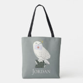 Hedwig mit Brief Whimsical-Zeichnung Tasche (Rückseite)