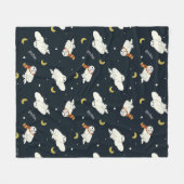 Hedwig Nachtmondmuster Fleecedecke (Vorderseite (Horizontal))