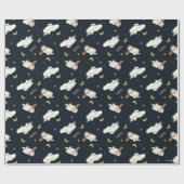 Hedwig Nachtmondmuster Geschenkpapier (Flach)