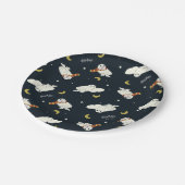 Hedwig Nachtmondmuster Pappteller (Schrägansicht)