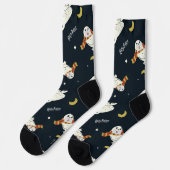 Hedwig Nachtmondmuster Socken (Linkes Detail)