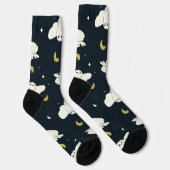 Hedwig Nachtmondmuster Socken (Rechts)