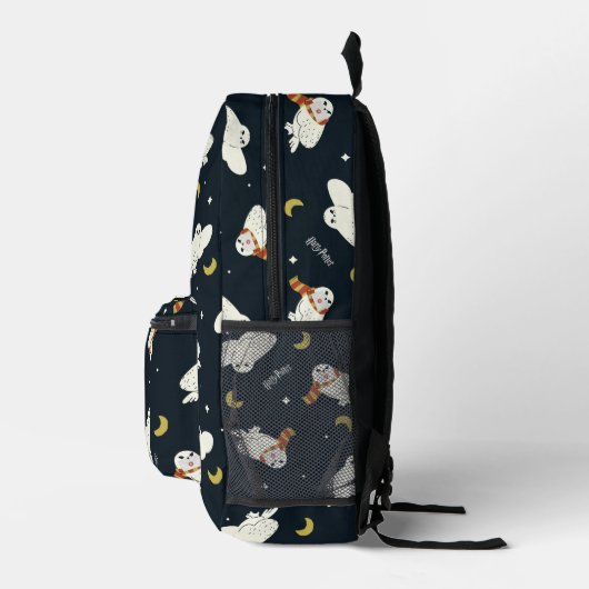 Hedwig Nighttime Moonlight Pattern Bedruckter Rucksack (Rechts)