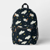 Hedwig Nighttime Moonlight Pattern Bedruckter Rucksack (Vorderseite)